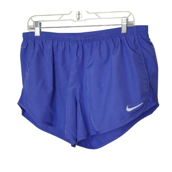 Nike Womens Running Shorts XL Blue Berry Dri-Fit Athletic Lined Sporty Workout - Picture 1 of 8